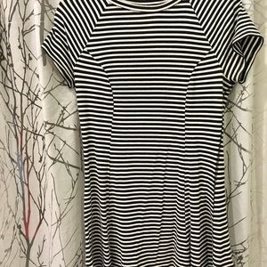 Black and white skater dress